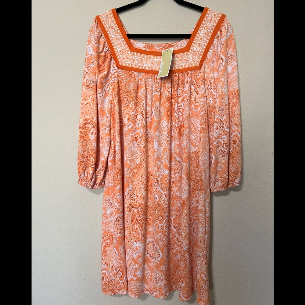 G - Michael Kors Orange/White Printed Dress